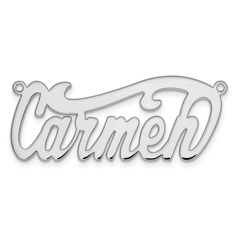 14k White Gold Polished Name Plate