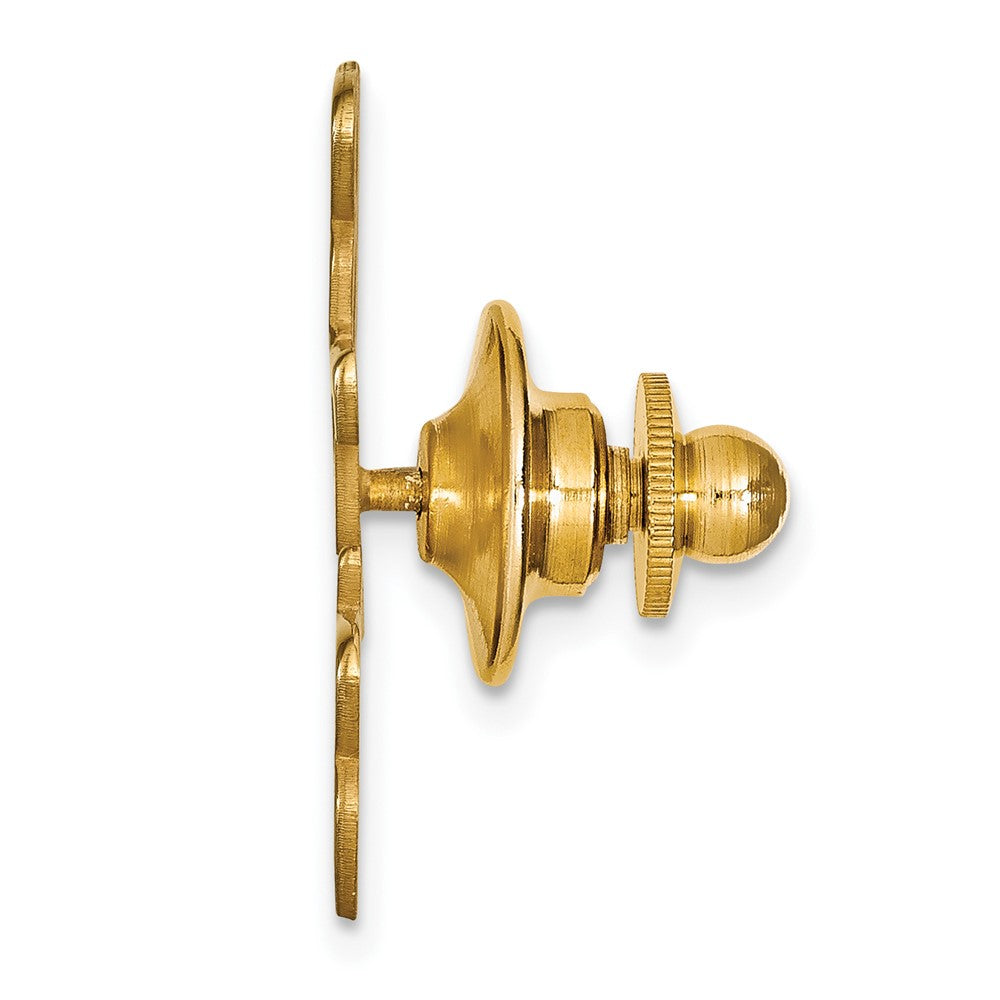 14k Yellow Gold Large cut-out Monogram Tie Tac
