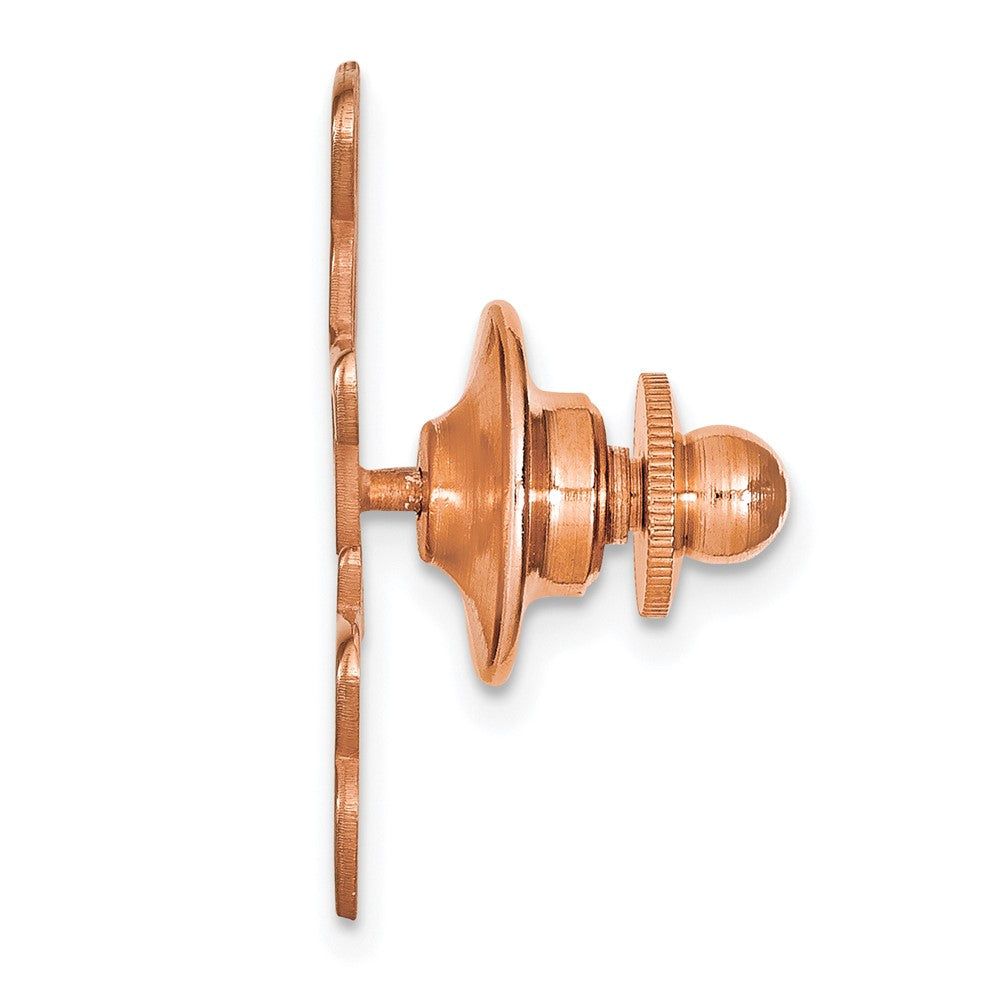 14k Rose Gold Large cut-out Monogram Tie Tac