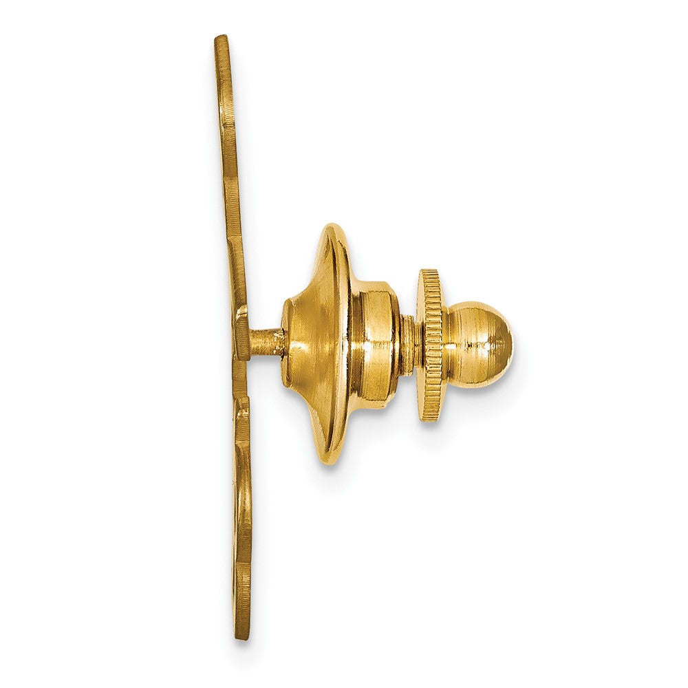 Sterling Silver/Gold-plated Large cut-out Monogram Tie Tac