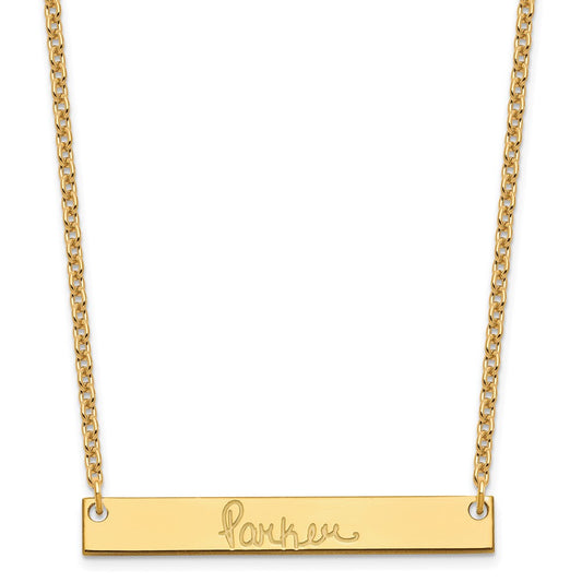 Sterling Silver/Gold-plated Medium Signature Bar Necklace