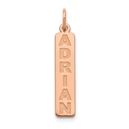 10k Rose Gold Arial Black New Font  Bar Charm