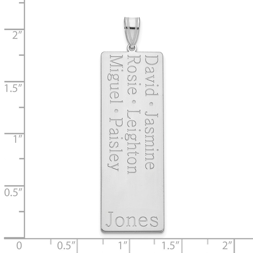 10k White Gold 6 Name Family Pendant