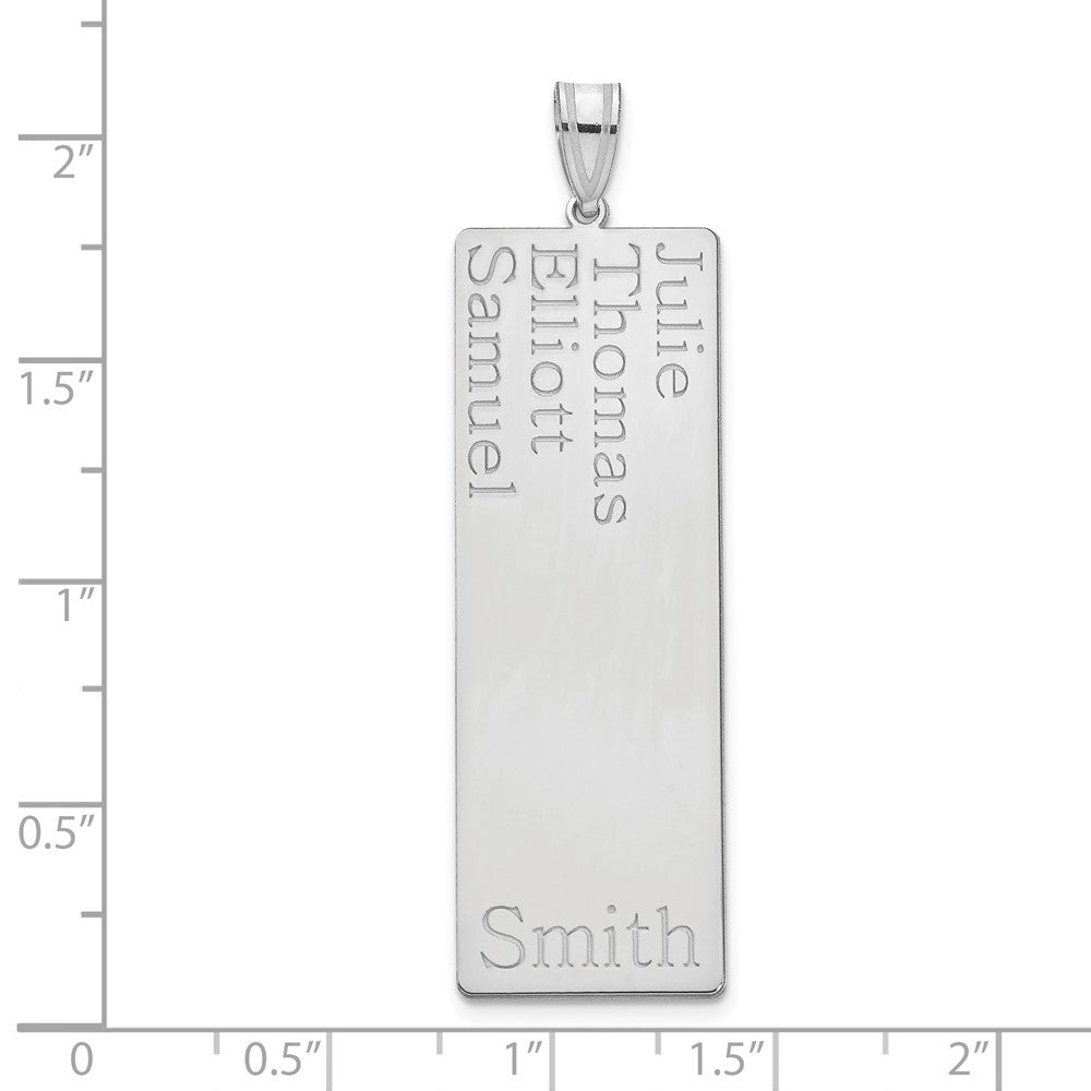 10k White Gold 4 Name Family Pendant
