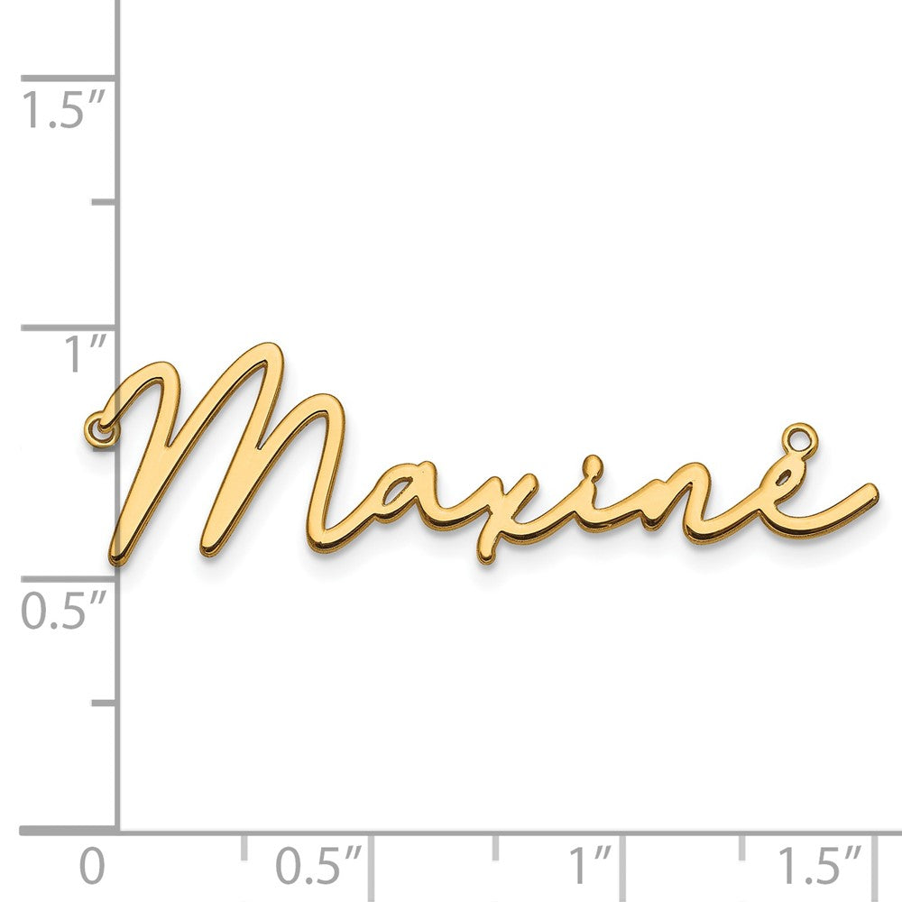 14k Yellow Gold  Polished Bathinda Font Name Plate