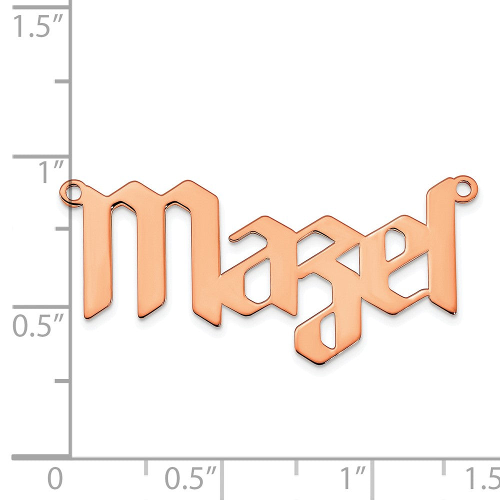 SS/Rose-plated Polished New Gothic Textura Font Name Plate