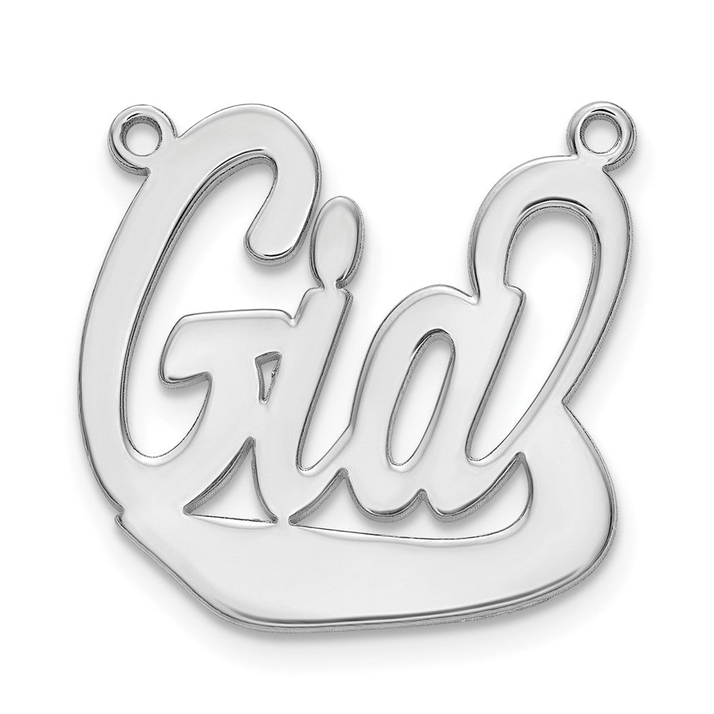 Sterling Silver/Gold-plated Underlined Name Plate