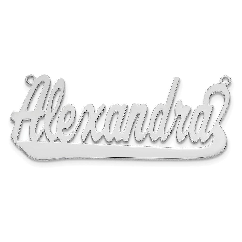 Sterling Silver/Gold-plated Underlined Name Plate