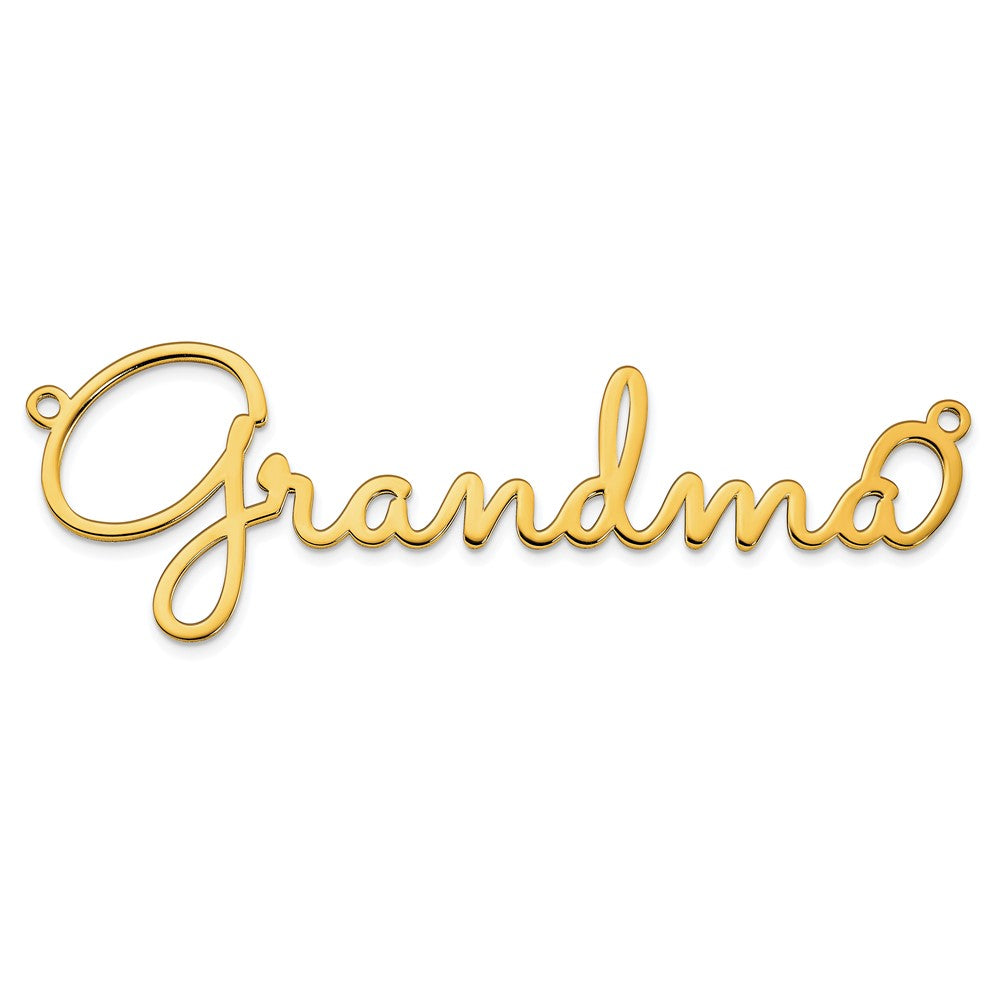Sterling Silver/Gold-plated Polished Sacramento Font Name Plate