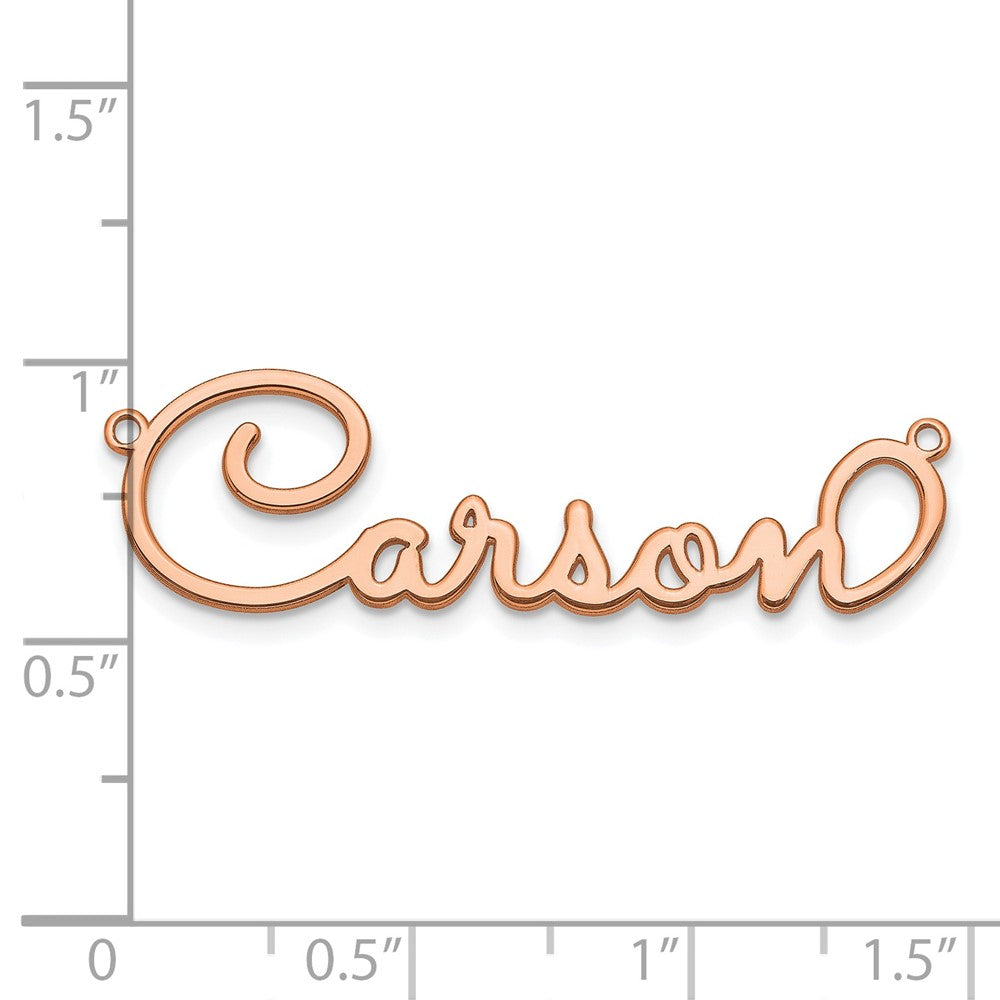 14k Rose Gold Polished Sacramento Font Name Plate