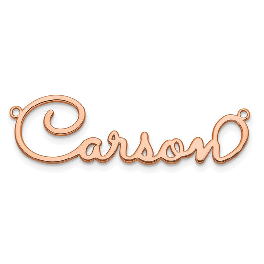 14k Rose Gold Polished Sacramento Font Name Plate