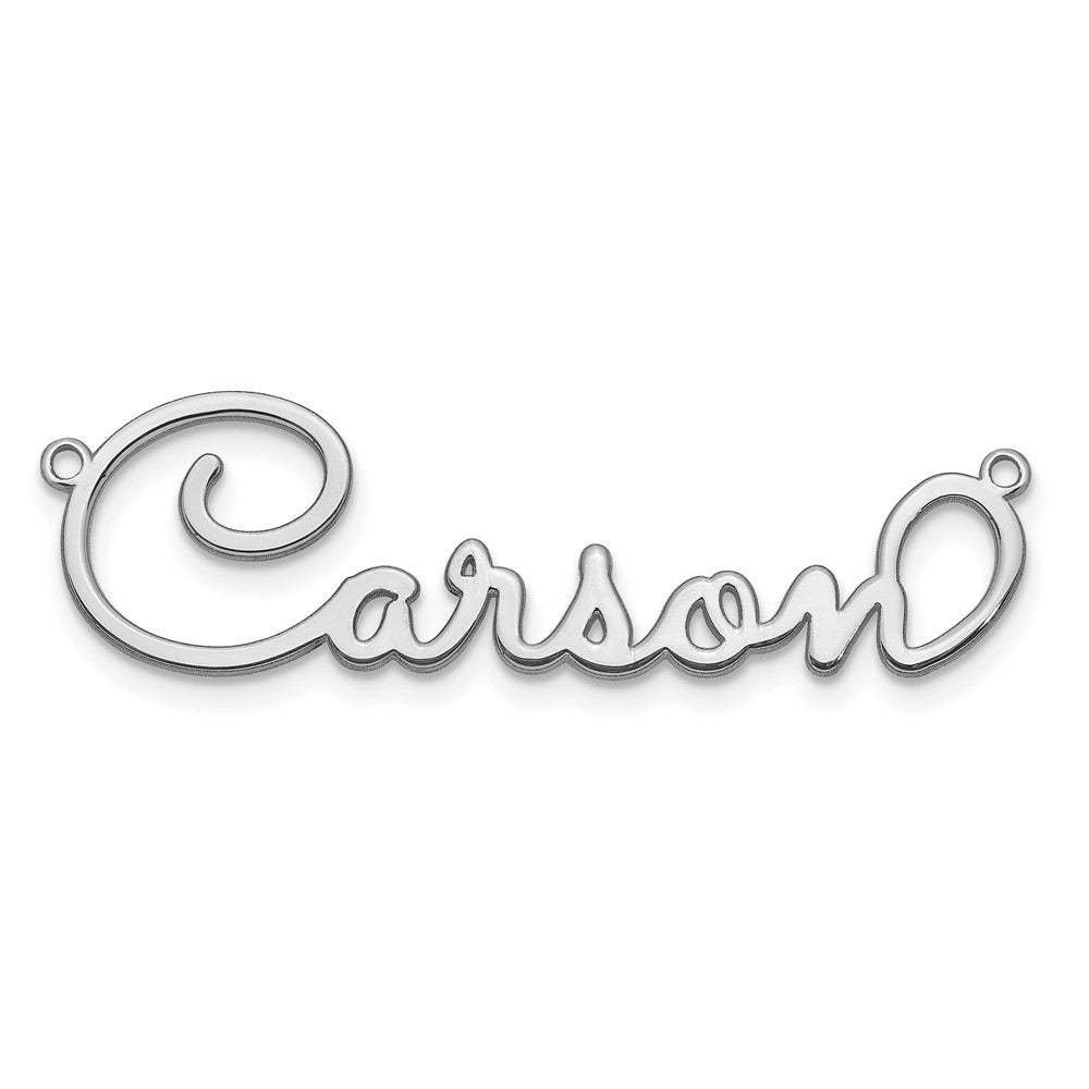 10k White Gold Polished Sacramento Font Name Plate