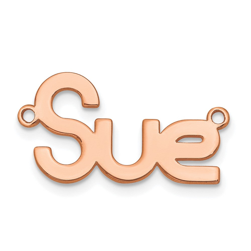 Sterling Silver/Rose-plated Polished Name Plate
