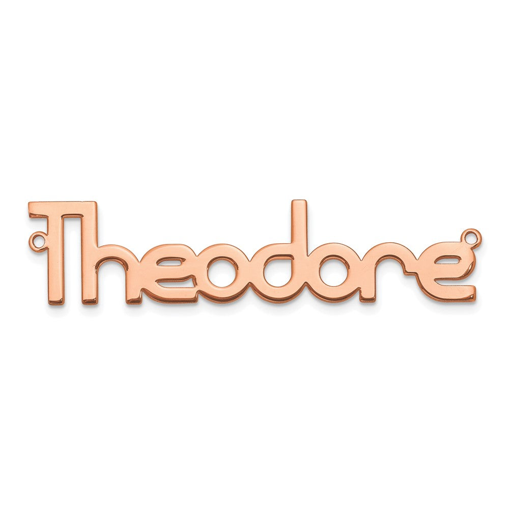 Sterling Silver/Rose-plated Polished Name Plate