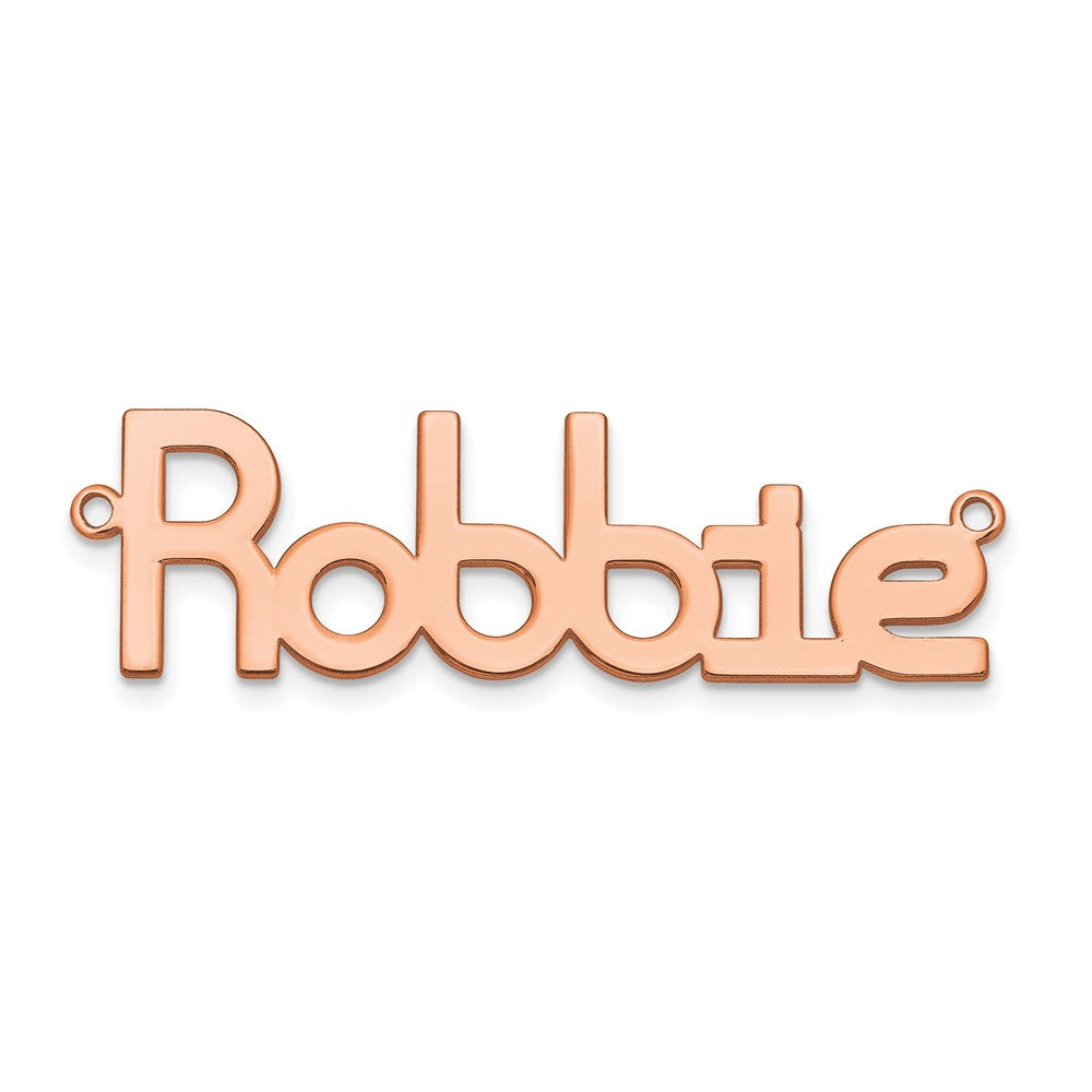 Sterling Silver/Rose-plated Polished Name Plate