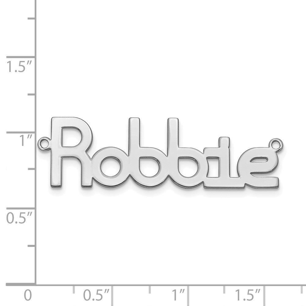 10k White Gold Polished Name Plate