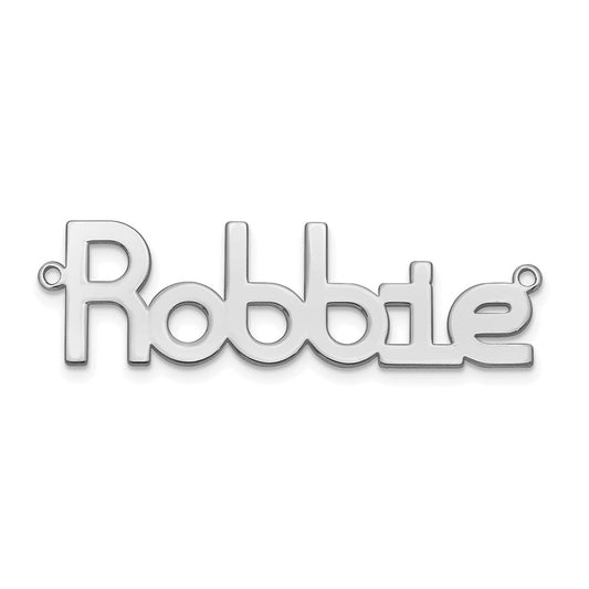 10k White Gold Polished Name Plate