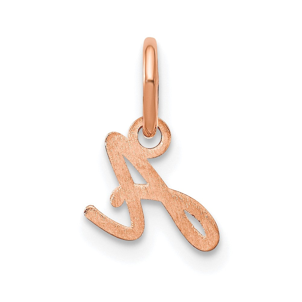 10K Rose Gold Upper case Letter A Initial Charm