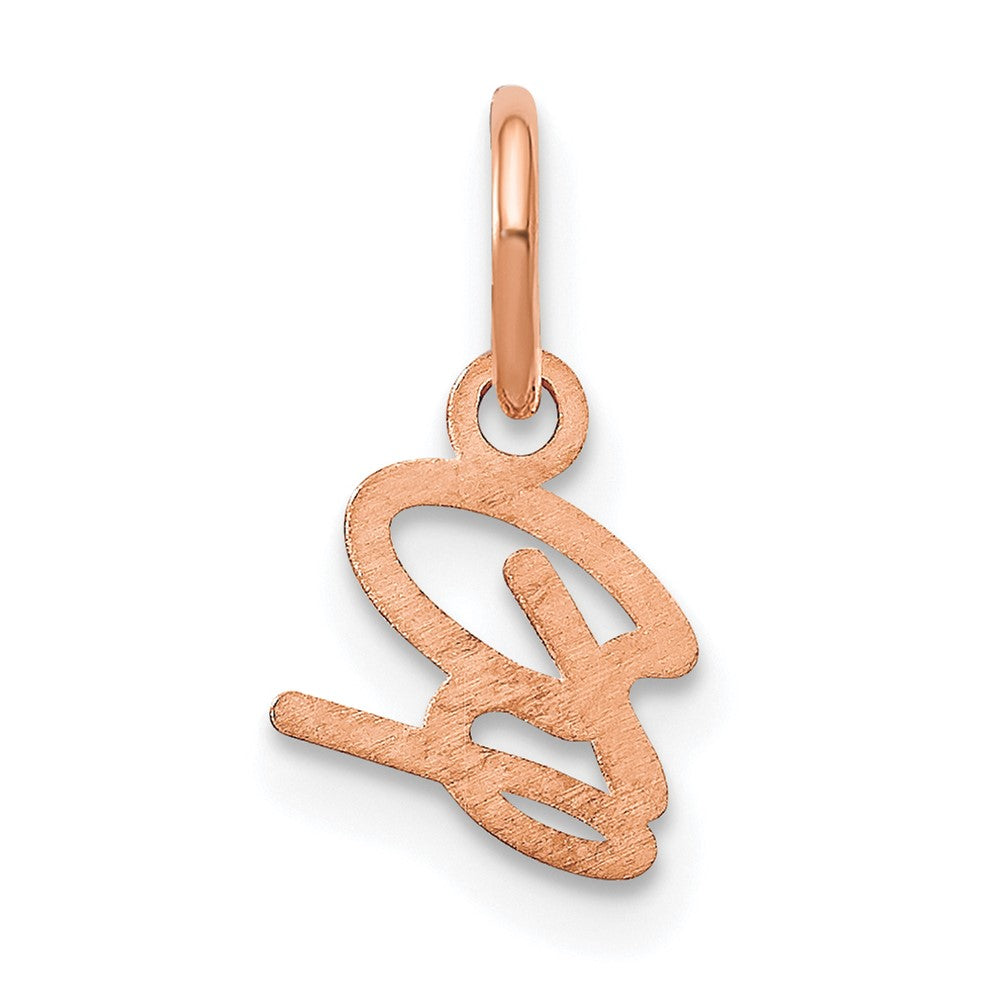 10K Rose Gold Upper case Letter B Initial Charm