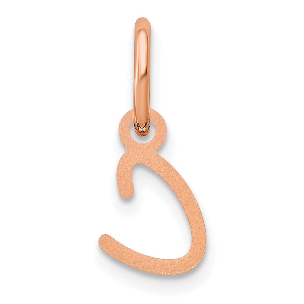 10K Rose Gold Upper case Letter C Initial Charm