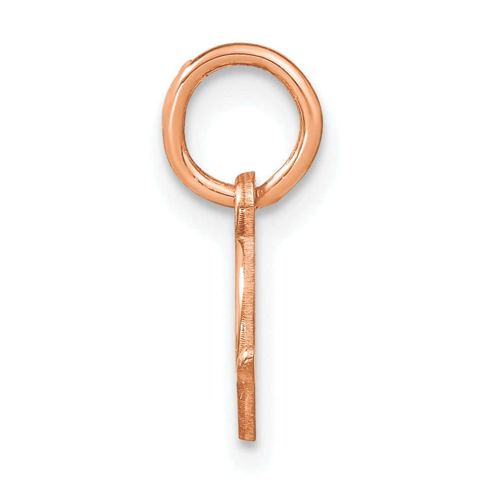 10K Rose Gold Upper case Letter D Initial Charm