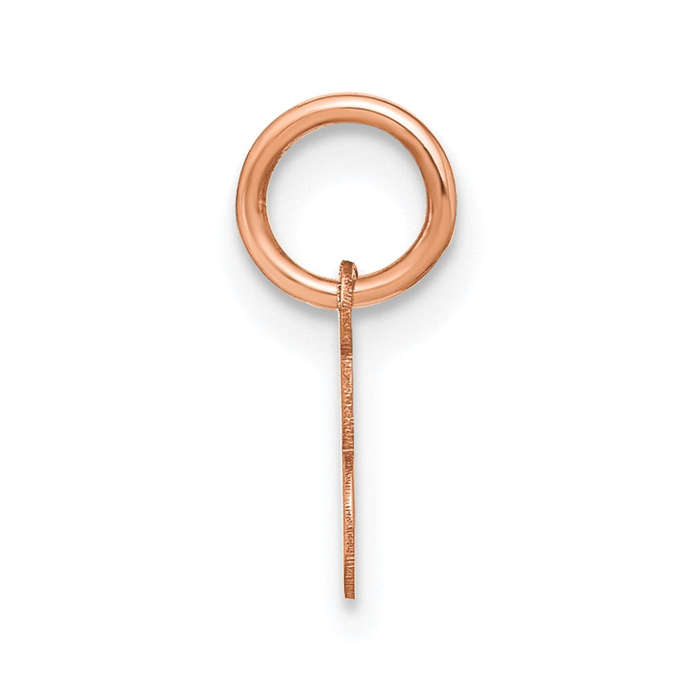 10K Rose Gold Upper case Letter E Initial Charm