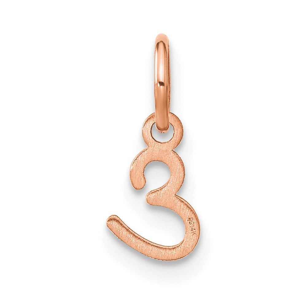 10K Rose Gold Upper case Letter E Initial Charm