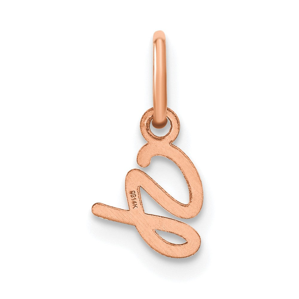 10K Rose Gold Upper case Letter G Initial Charm
