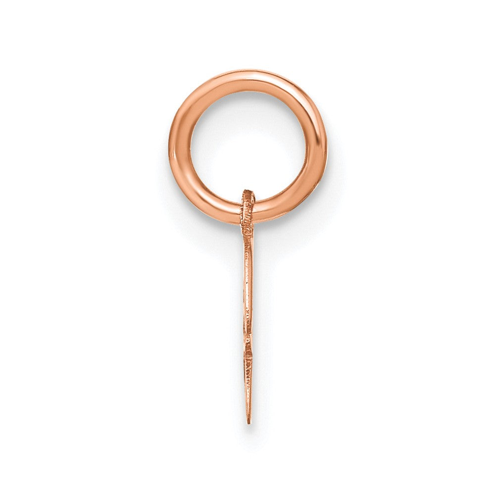 10K Rose Gold Upper case Letter H Initial Charm