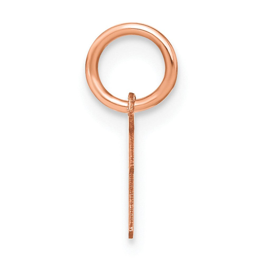 10K Rose Gold Upper case Letter I Initial Charm