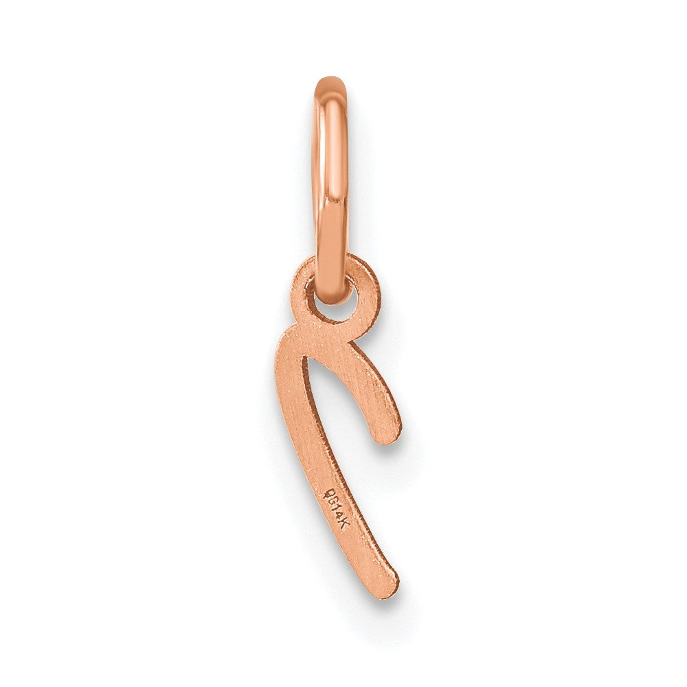 10K Rose Gold Upper case Letter I Initial Charm