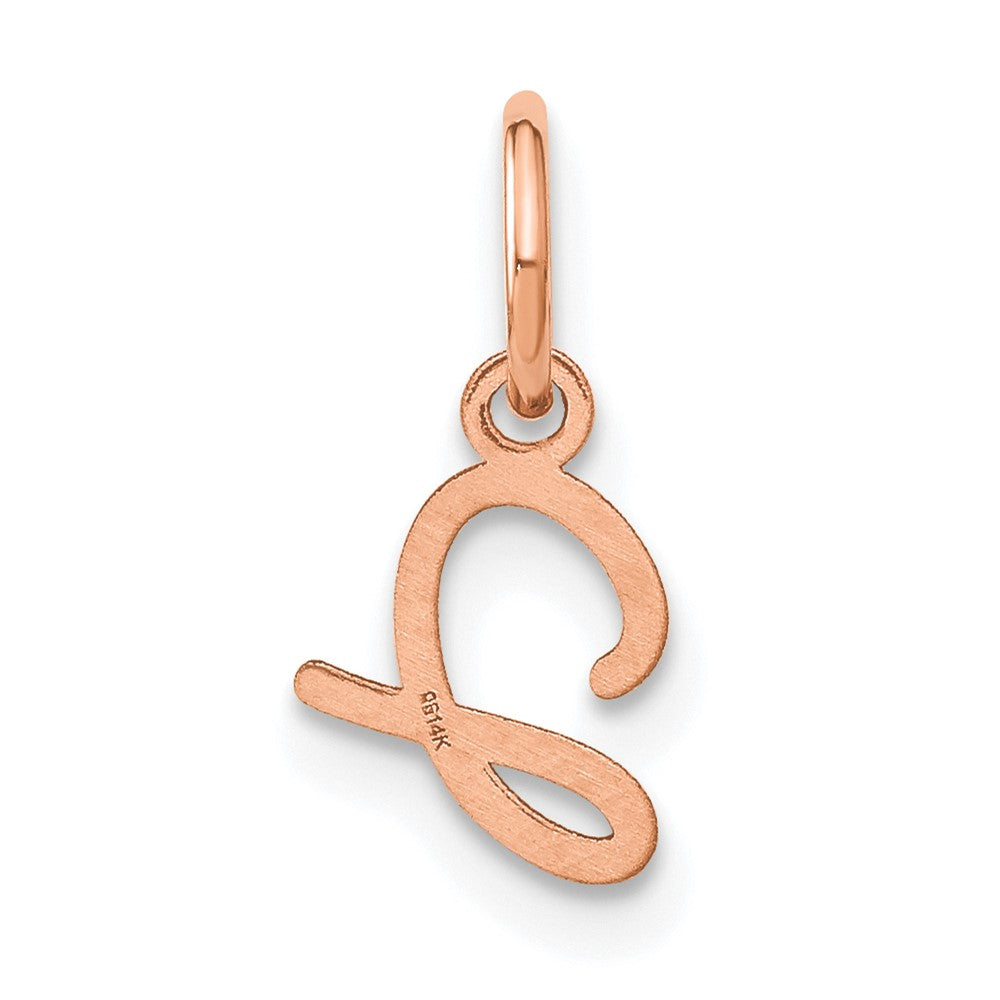 10K Rose Gold Upper case Letter J Initial Charm