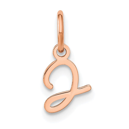 10K Rose Gold Upper case Letter J Initial Charm