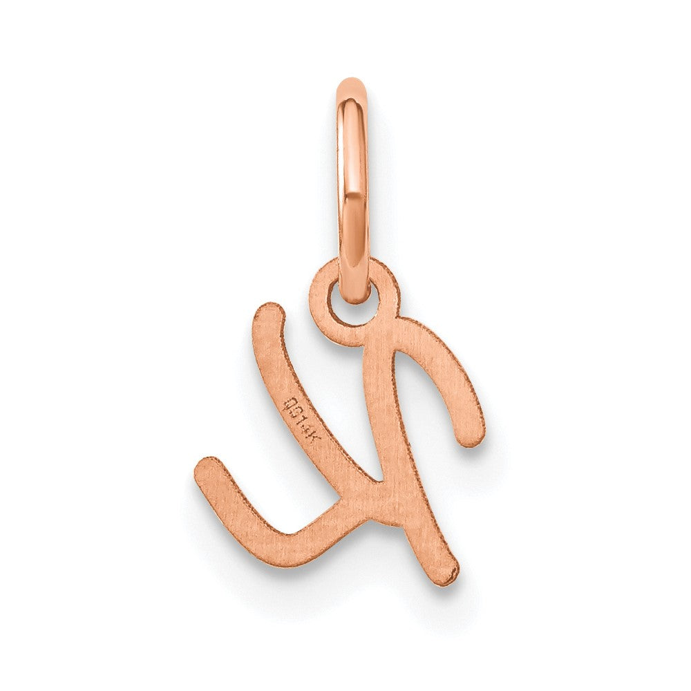 10K Rose Gold Upper case Letter K Initial Charm