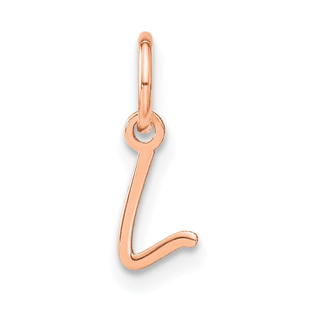10K Rose Gold Upper case Letter L Initial Charm