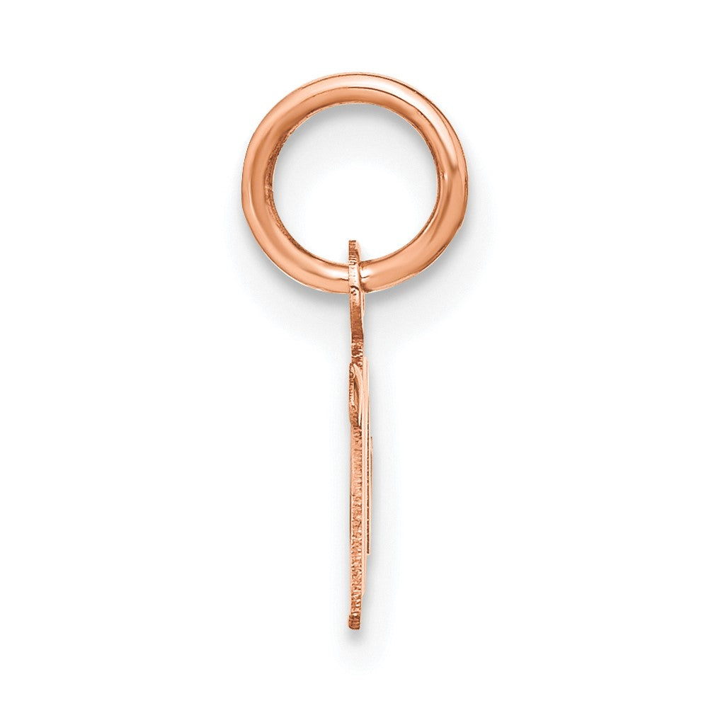 10K Rose Gold Upper case Letter M Initial Charm