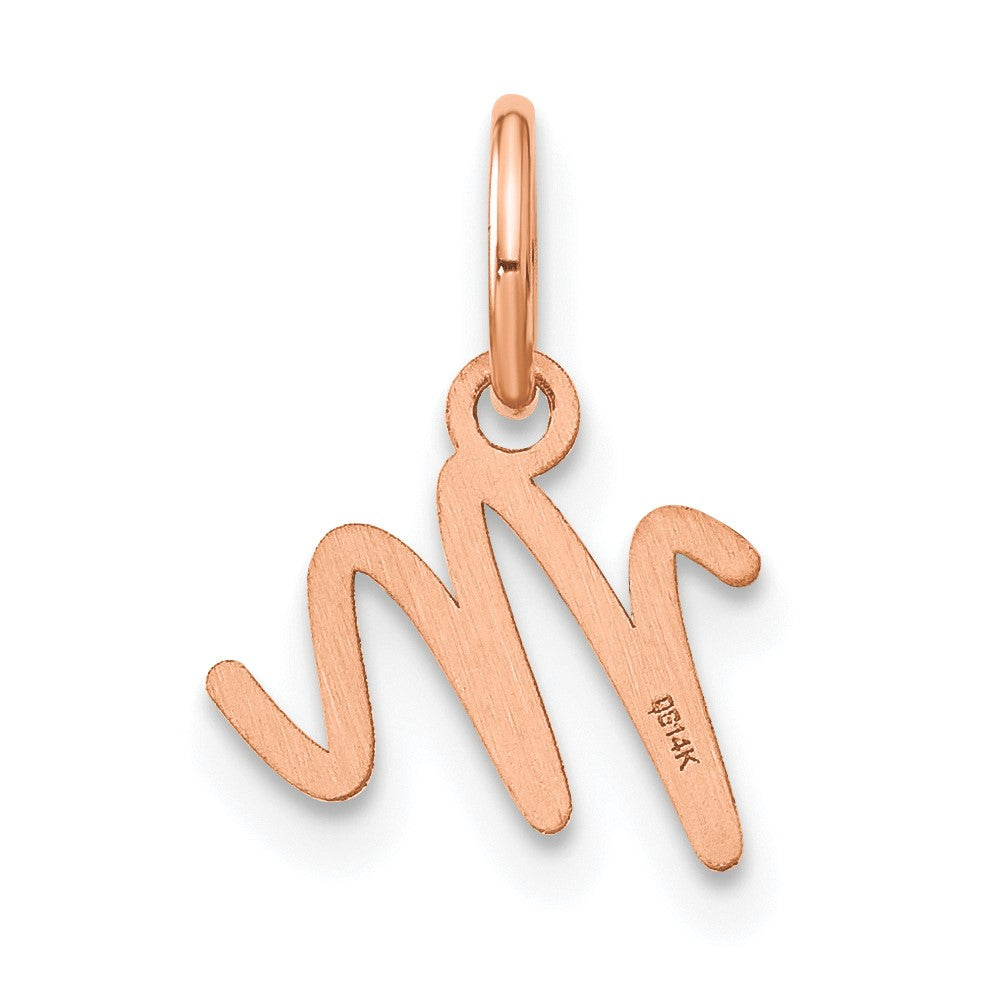 10K Rose Gold Upper case Letter M Initial Charm