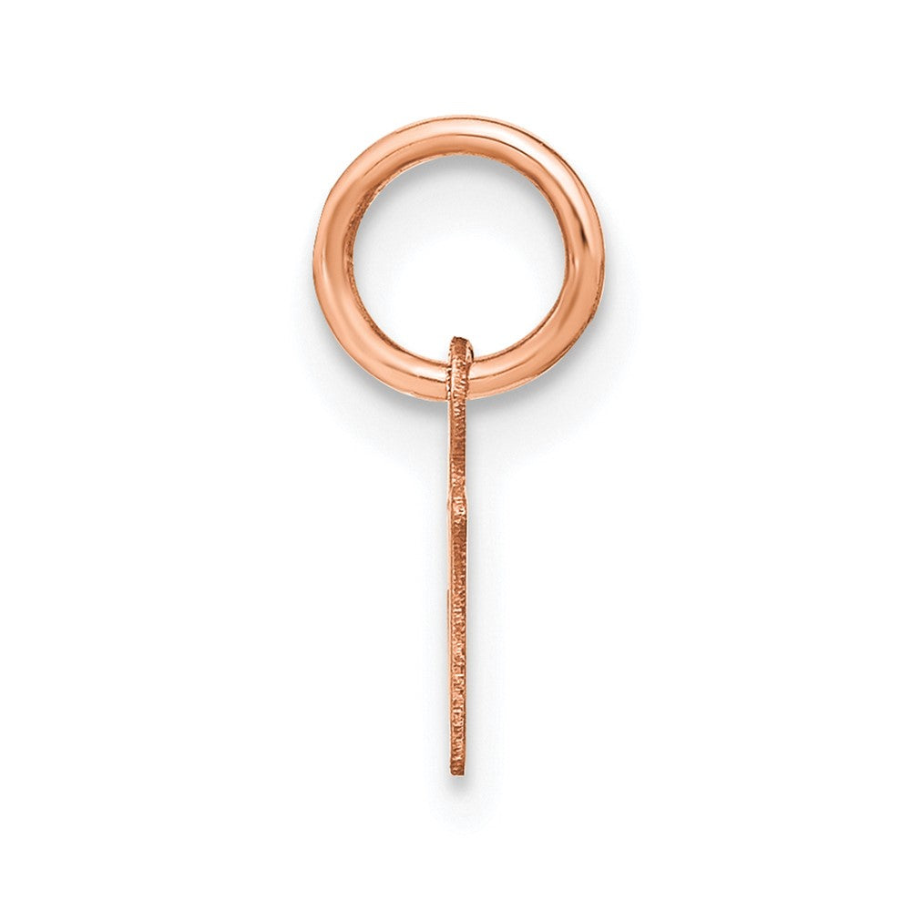 10K Rose Gold Upper case Letter N Initial Charm