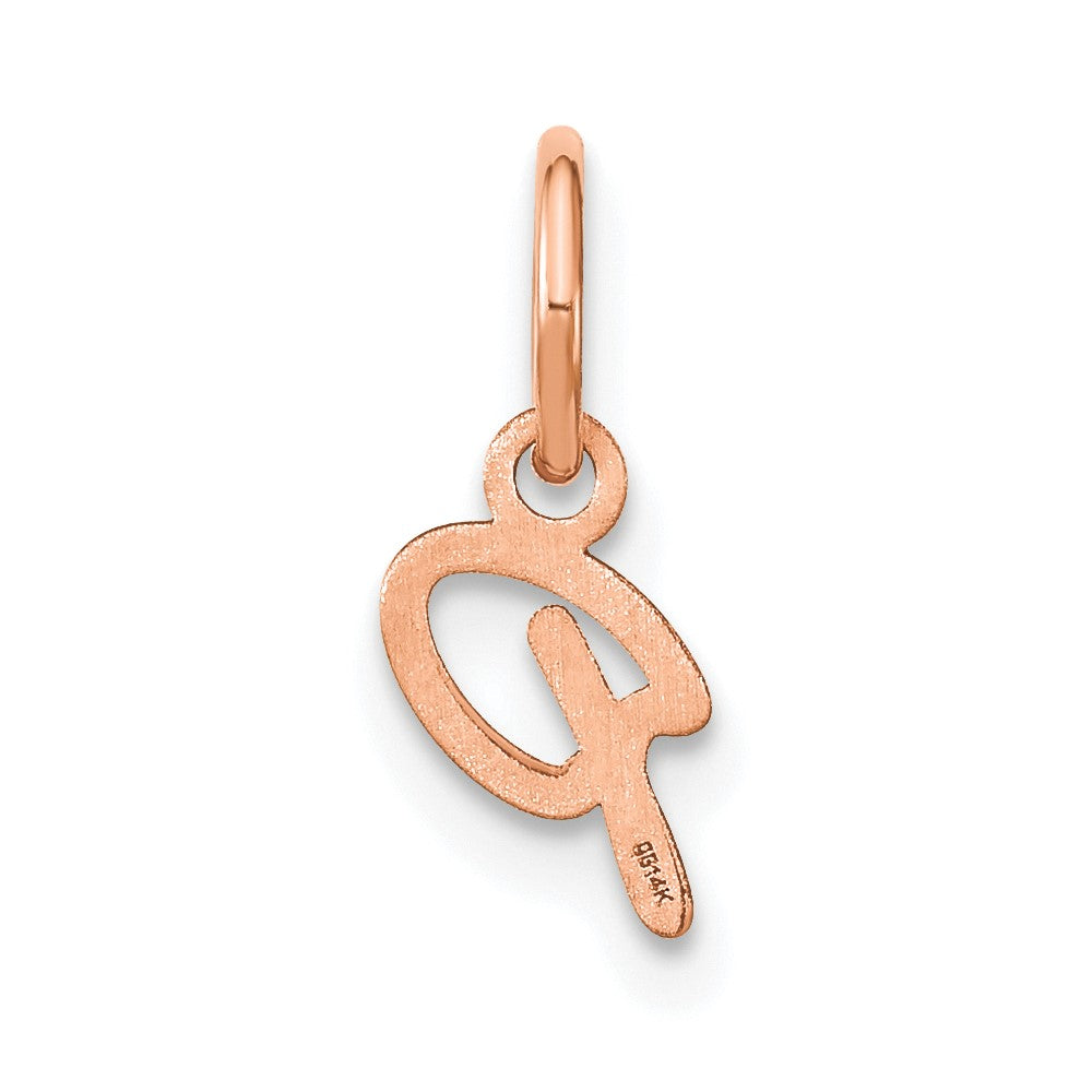 10K Rose Gold Upper case Letter P Initial Charm
