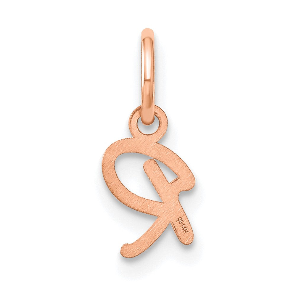 10K Rose Gold Upper case Letter R Initial Charm