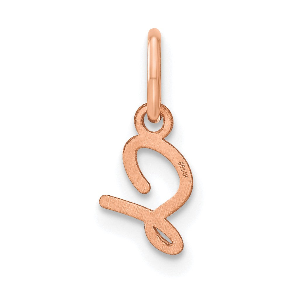 10K Rose Gold Upper case Letter S Initial Charm