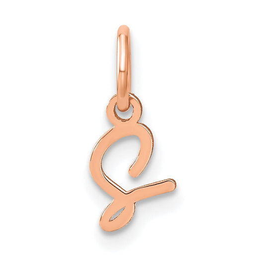 10K Rose Gold Upper case Letter S Initial Charm