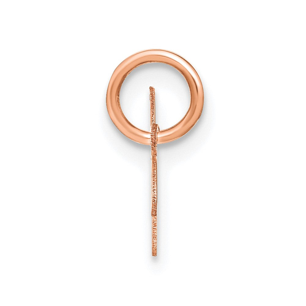 10K Rose Gold Upper case Letter W Initial Charm