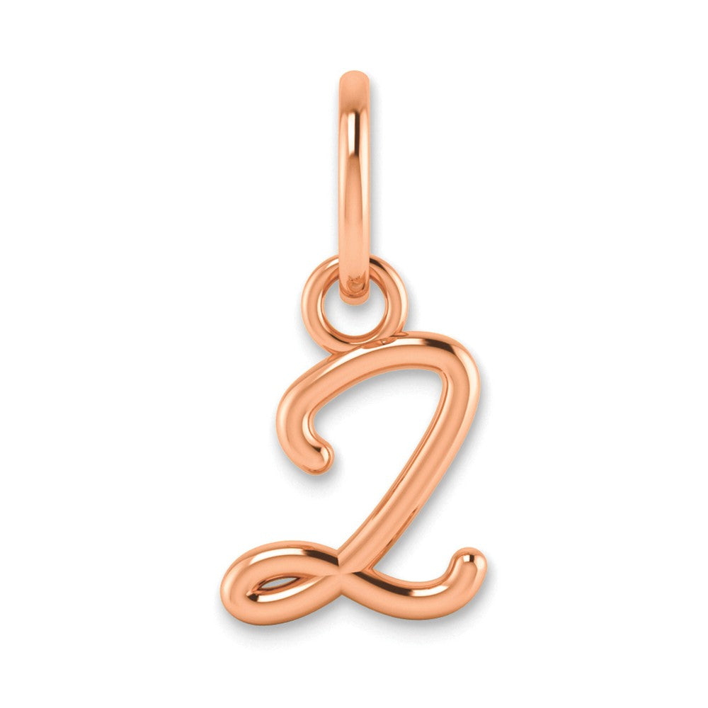 10K Rose Gold Upper case Letter Z Initial Charm