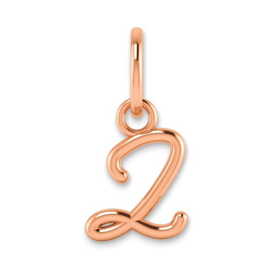 10K Rose Gold Upper case Letter Z Initial Charm