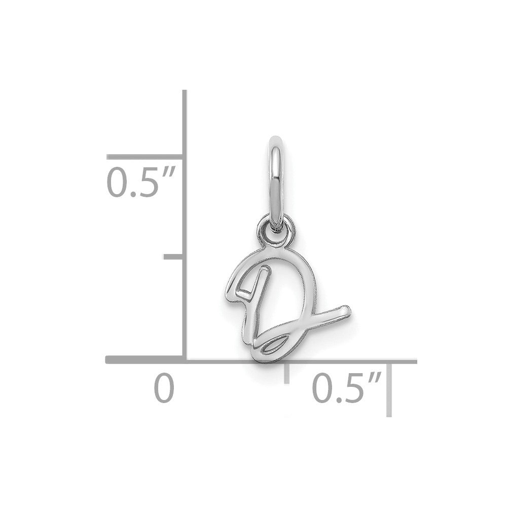 10KW Upper case Letter D Initial Charm