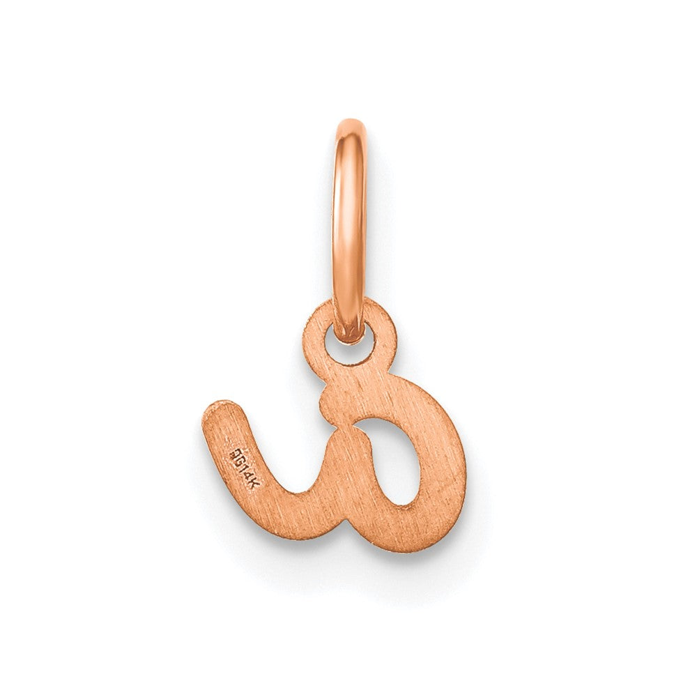 10K Rose Gold Lower case Letter A Initial Charm