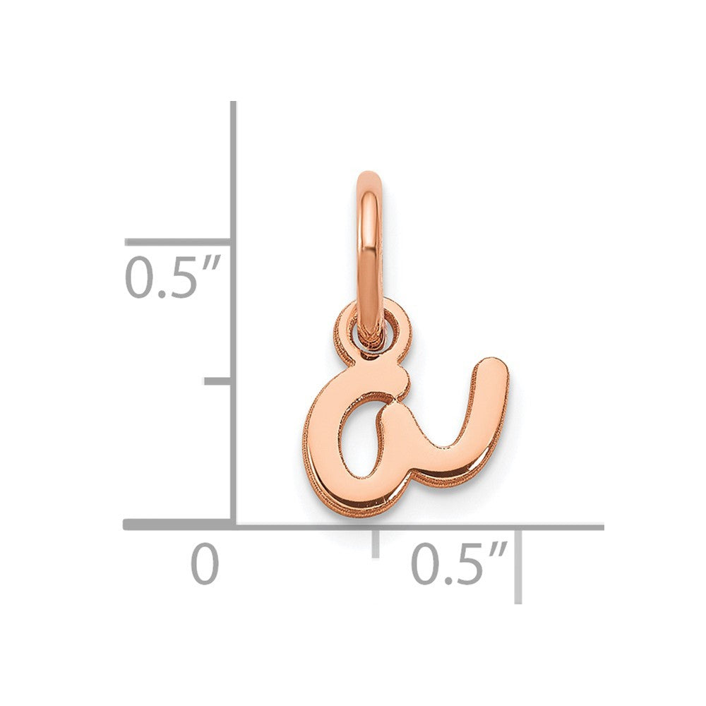 10K Rose Gold Lower case Letter A Initial Charm