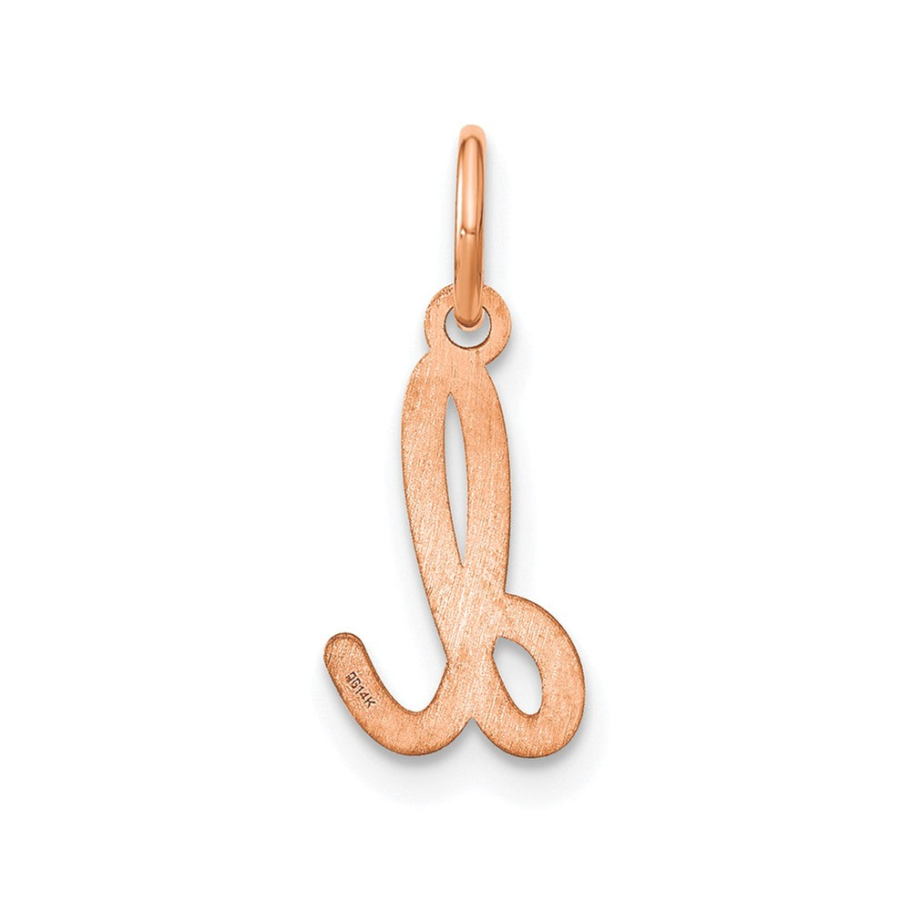 10K Rose Gold Lower case Letter D Initial Charm