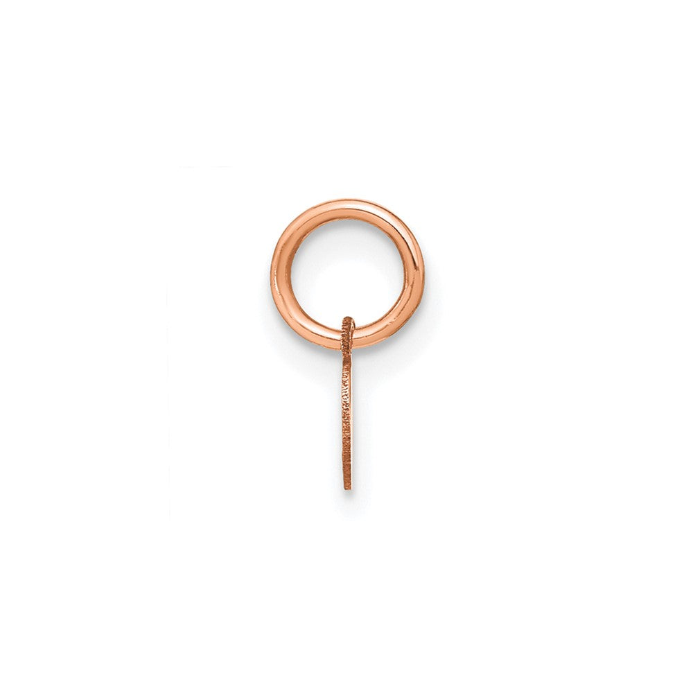 10K Rose Gold Lower case Letter E Initial Charm